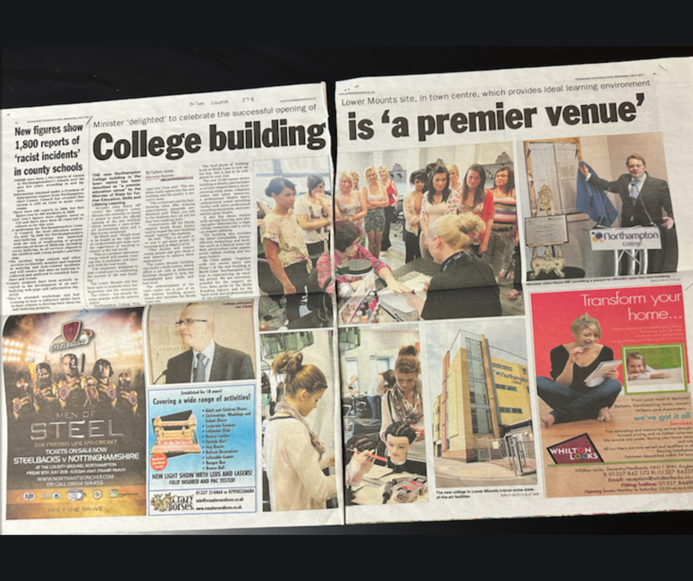 Coverage of the opening of our Lower Mounts campus in 2011, from the Chronicle and Echo.