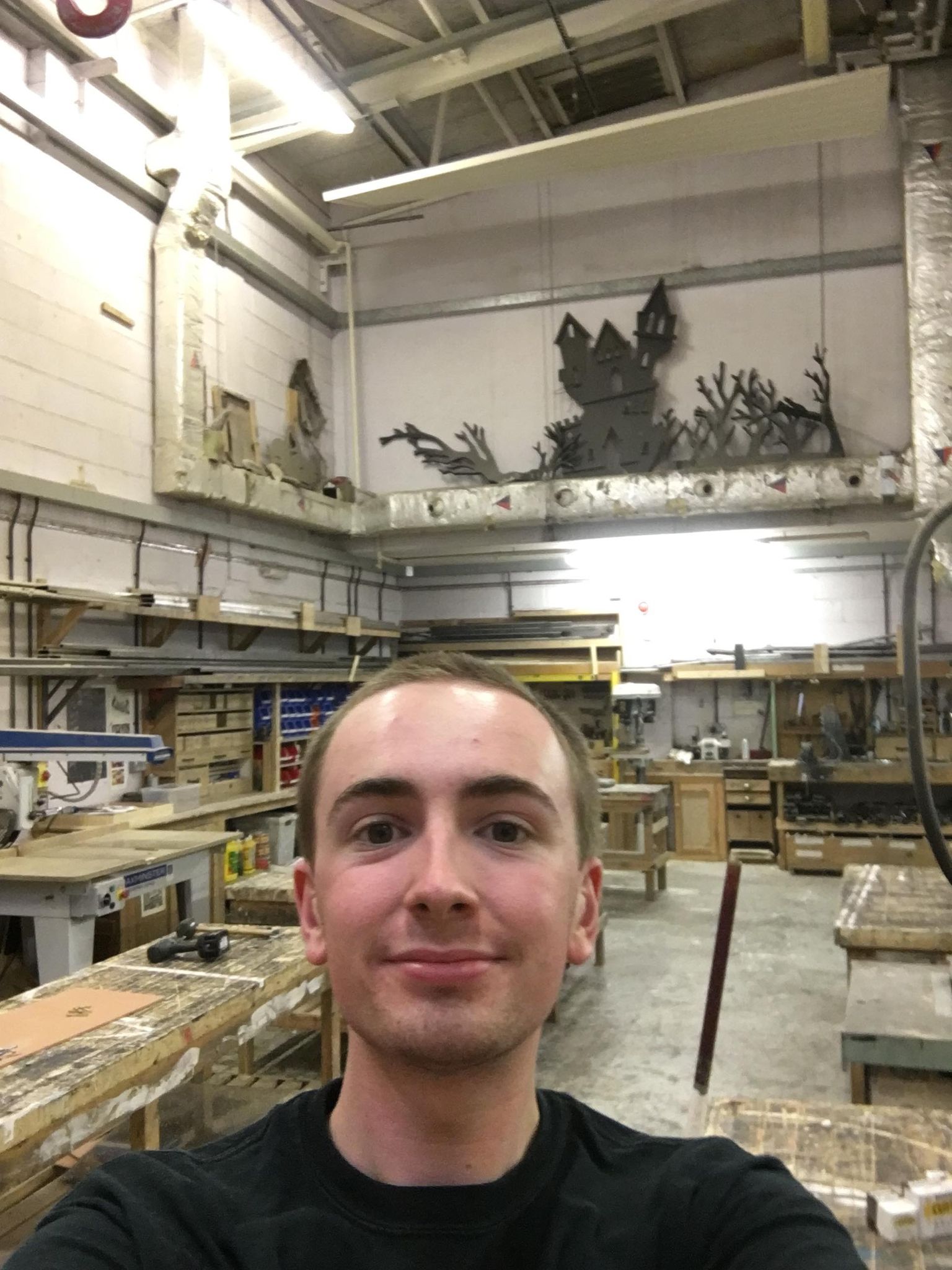 Photo of William at work