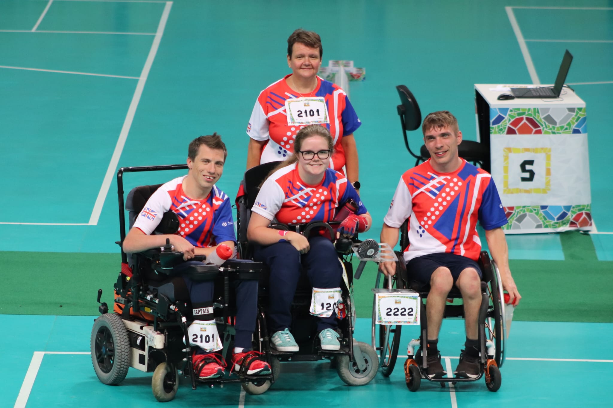 Sarah and the Boccia UK team