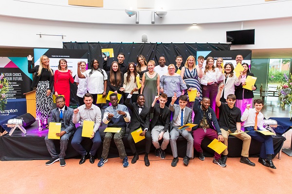 Award winners at our Daventry Campus pose together