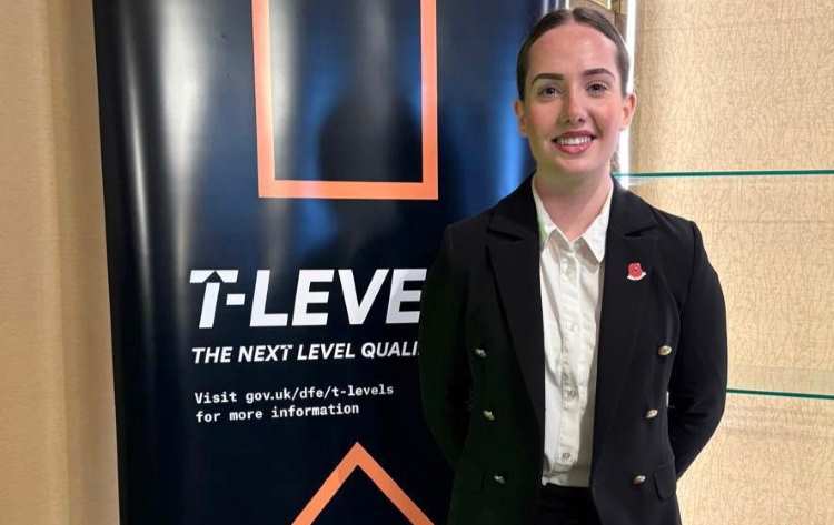 Lily Ager poses at the T Level Awards