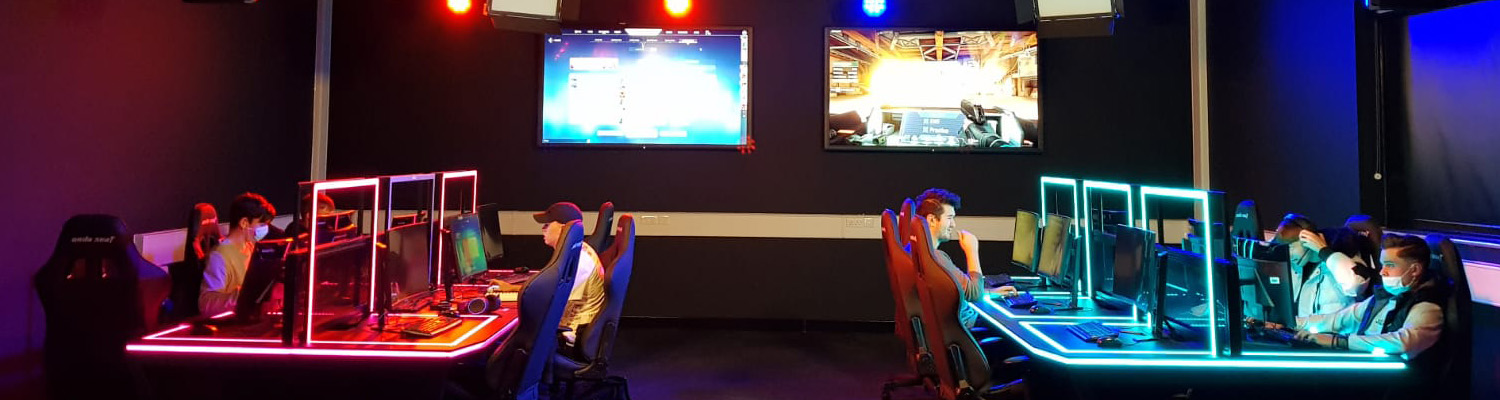 Students compete in an Esports tournament in our Esports arena.